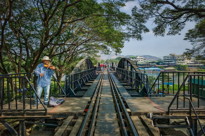 The Bridge over the River Kwai in Kanchanaburi