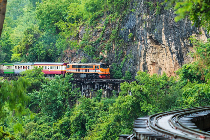 The "Death Railway" in Kanchanaburi