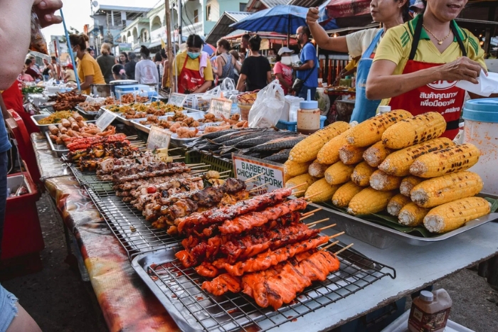 A street food stall in Koh Phi Phi