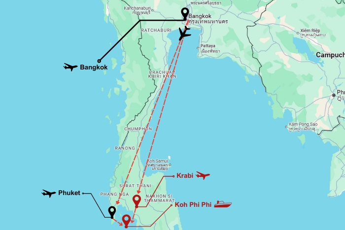 How to get to Koh Phi Phi and Krabi ?