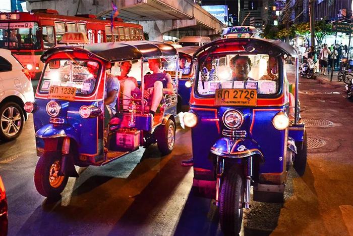 Tuk-tuks are an iconic and popular mode of transportation in Thailand