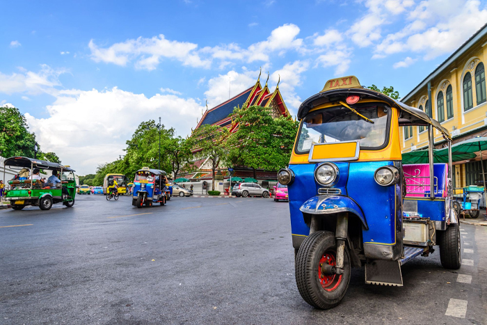 Transportation between sites on your trip to Thailand