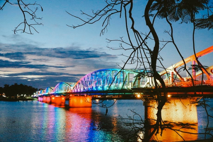 The Huong River in the evening