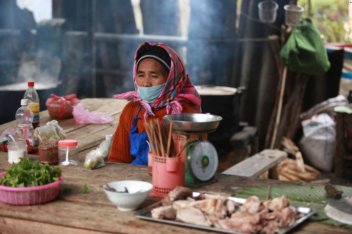 Street food of Lung Phin Friday Market