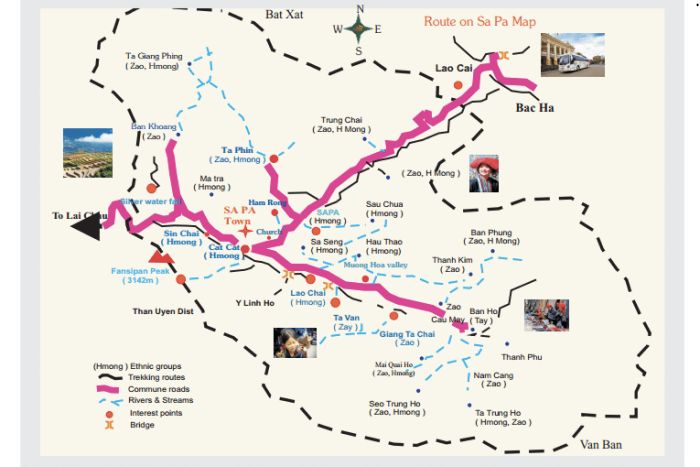 Sapa Vietnam Travel Map