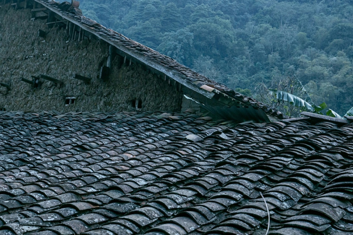 Yin- Yang tiles in Lung Ri village