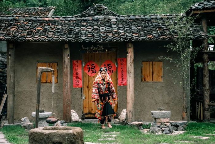 Earthen house in Lo Lo Chai Village