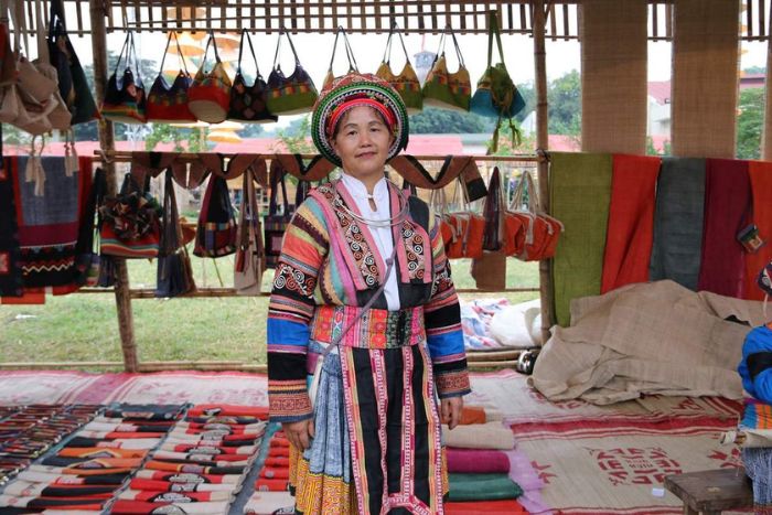 Colorful traditional costumes of Hmong people