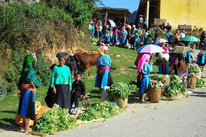 Pho Bang Ethnic Market, a must-visit during a trip to Sung La Valley