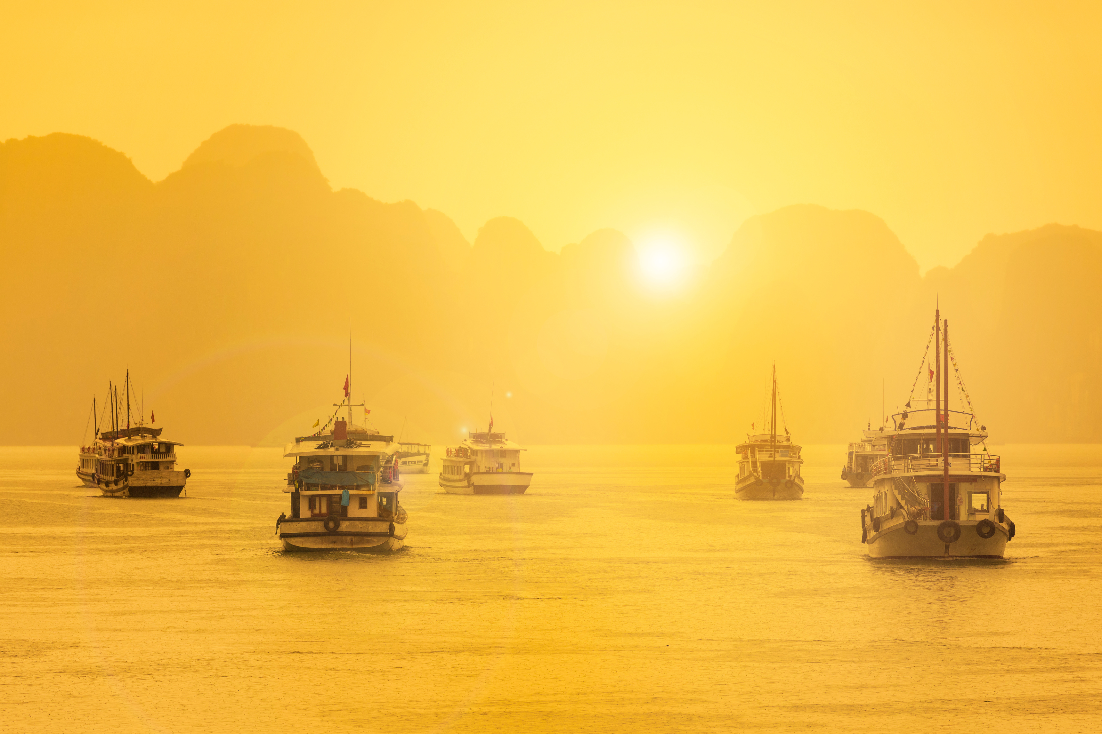 Ha Long Bay at sunrise