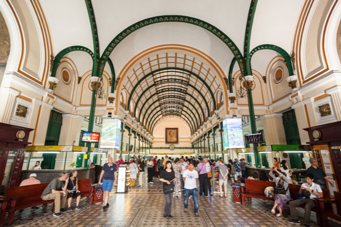 Inside of Saigon Central Post Office