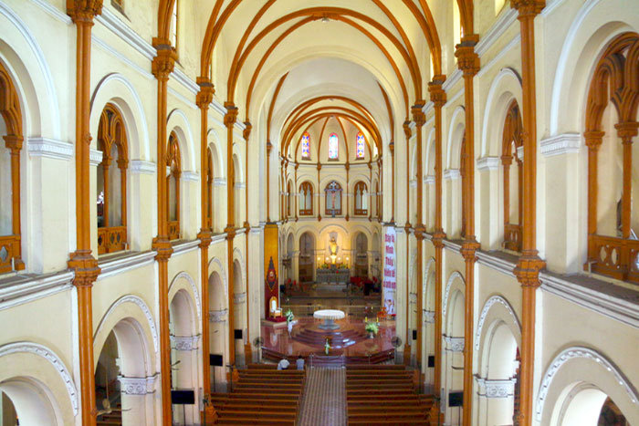 The inside of Saigon cathedral