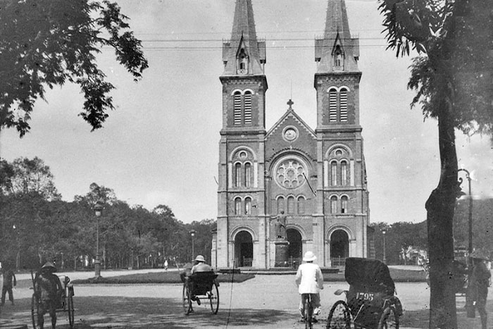 Old photo of the cathedral