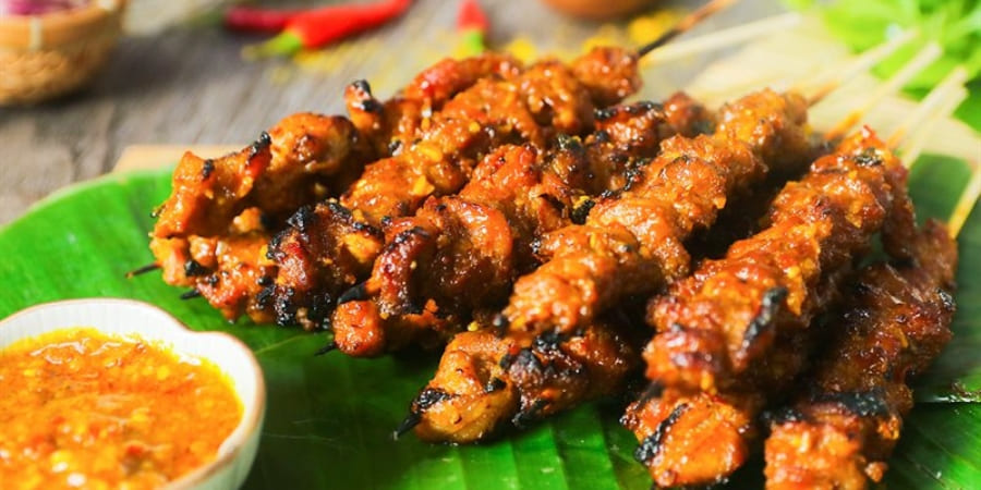 Grilled meat in Mai Chau