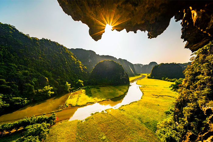 The picturesque view of Ngo Dong River