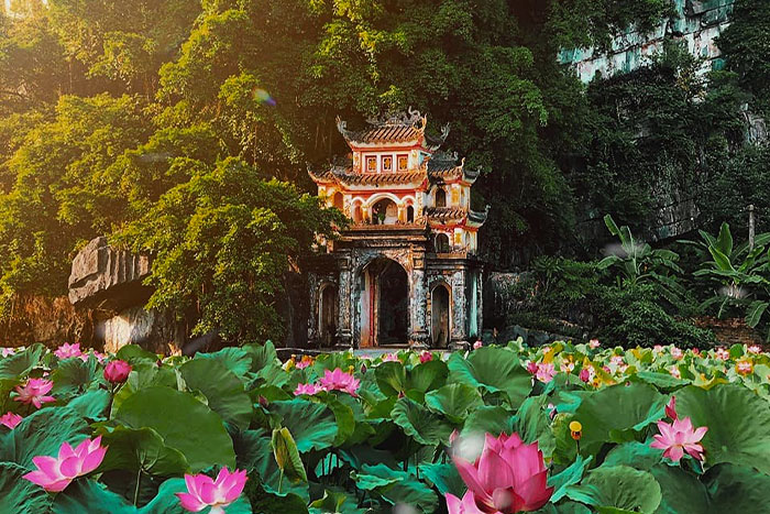 Bich Dong Pagoda is surrounded by majestic nature