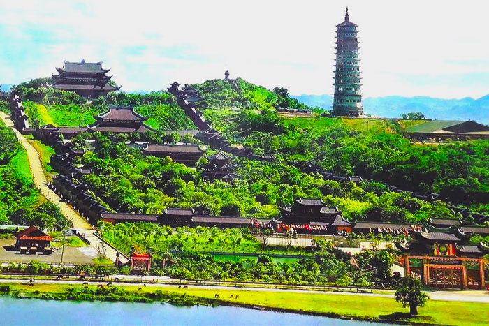 Bai Dinh Pagoda in Ninh Binh, one of the largest pagoda complexes in Southeast Asia