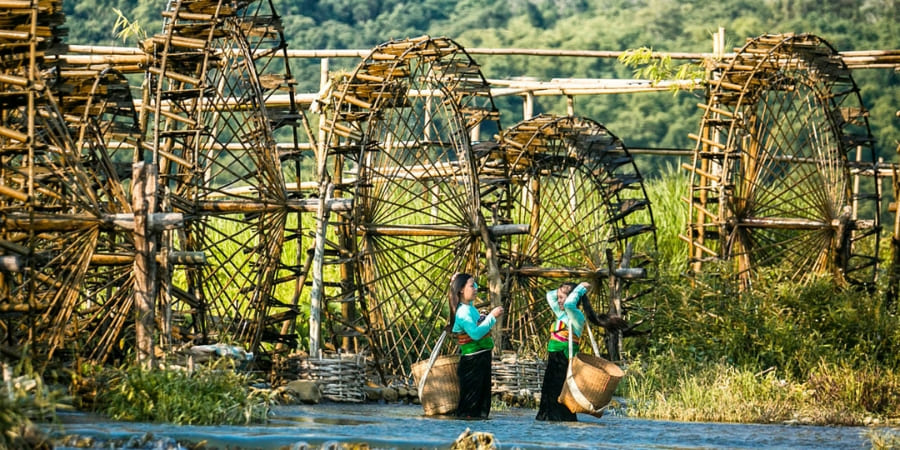 Water wheels in Pu Luong