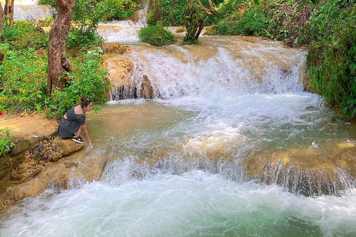 Hieu waterfall in Hieu village Pu Luong