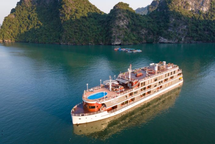 Spending a night on a cruise in Ha Long Bay is a must-do during your trip with a baby in Vietnam 