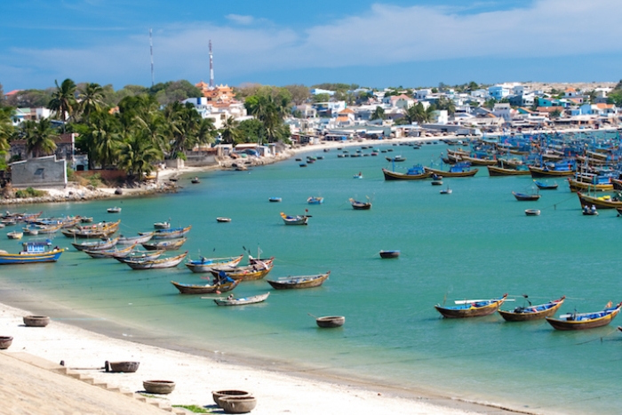 A fishing village at Mui Ne Beach