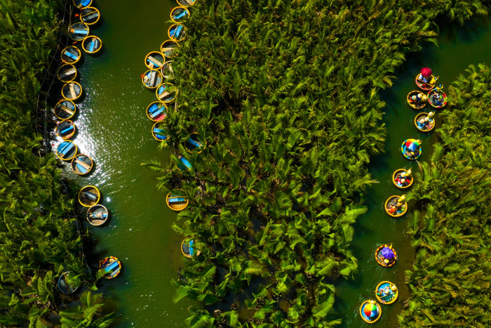 Vietnam in July, take a coconut boat ride Hoi An