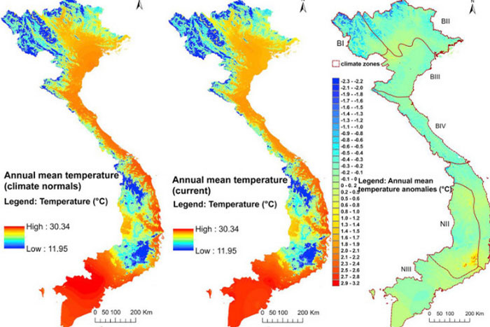 Vietnam climate map