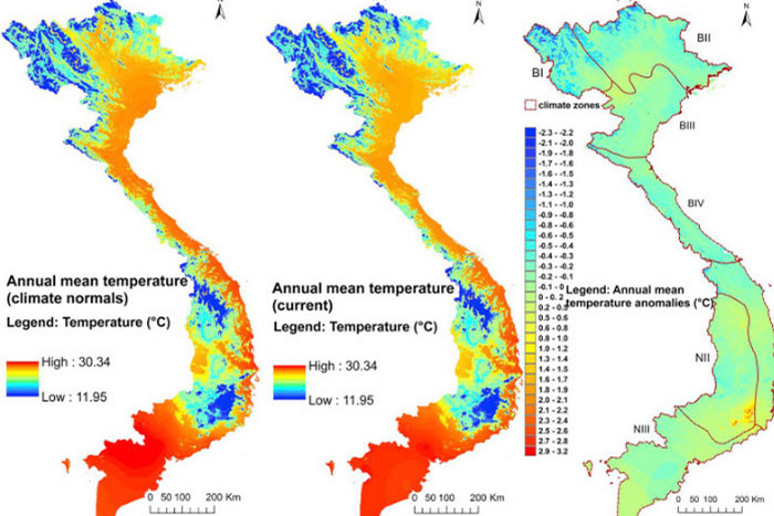 Vietnam climate map