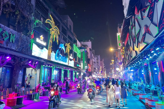 Immerse yourself in the vibrant atmosphere of Bui Vien Walking Street, Ho Chi Minh City