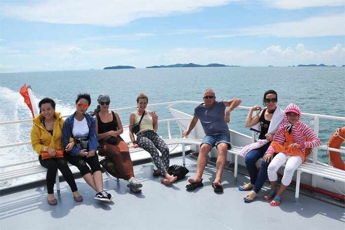 Tourists in Superdong Con Dao boat 