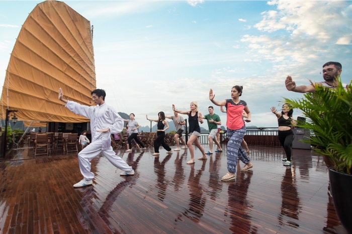 Do Taichi in thhe morning on your cruise travel 