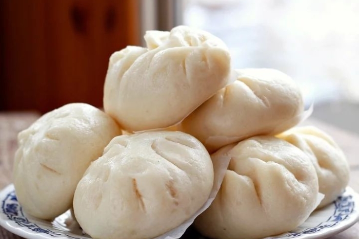 The vegetarian steamed pork buns