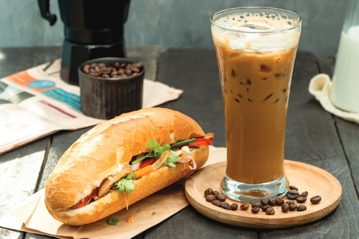 Savoir Vietnamese iced coffee with Banh Mi 