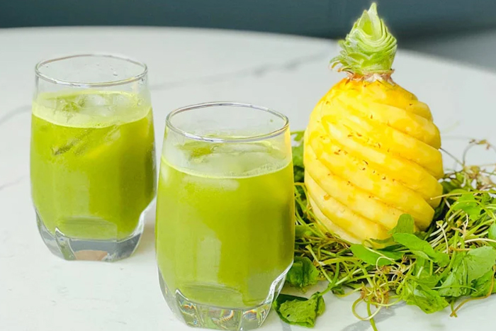 Pennywort juice with pineapple 